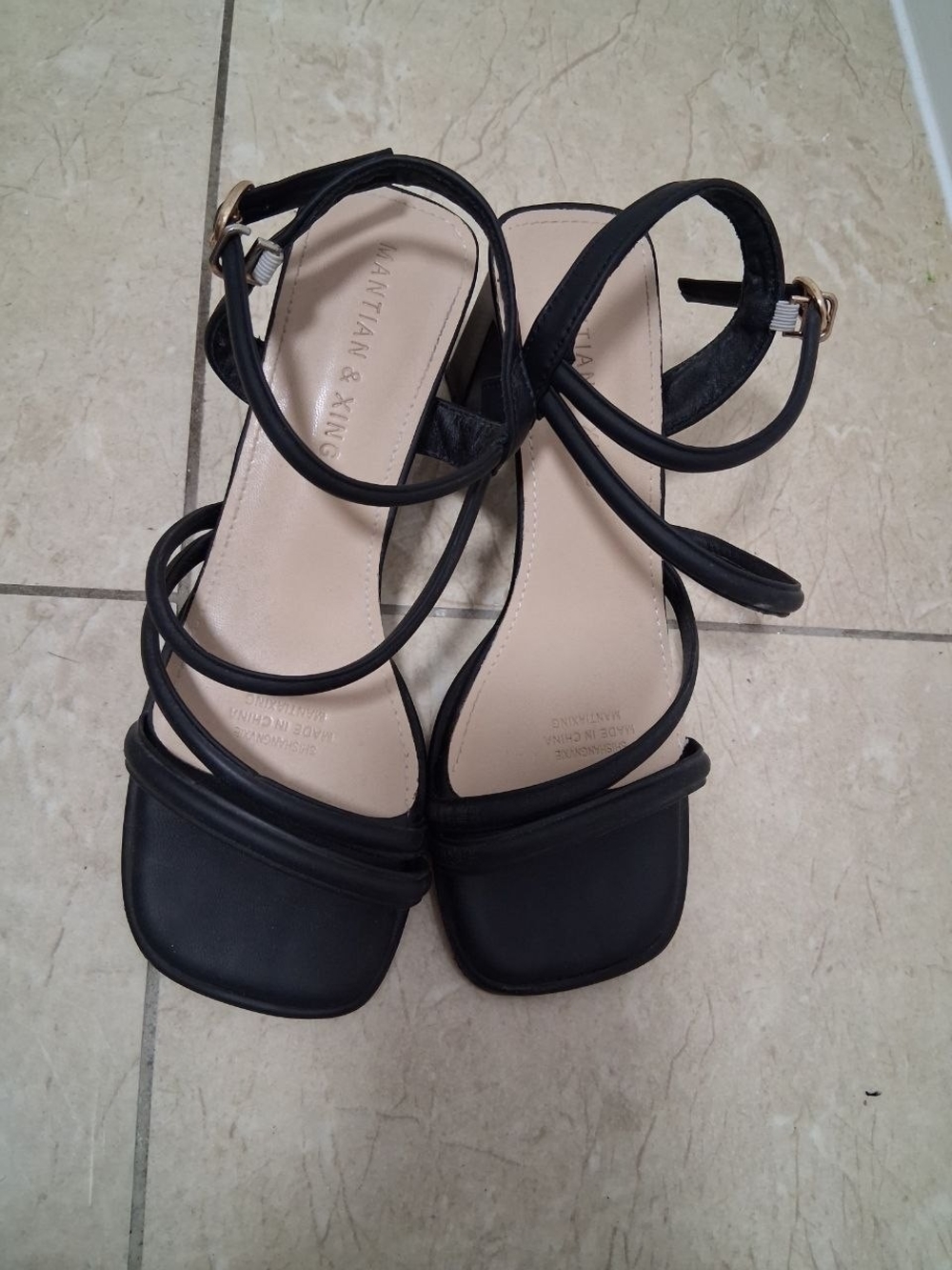 Black Strappy Women’s Sandals -